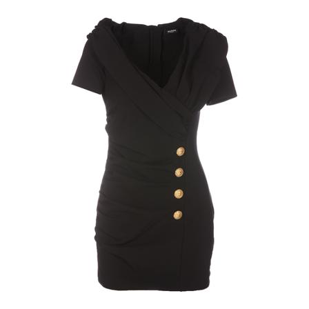 Balmain, Short Dresses Zwart, Dames, Maat:M