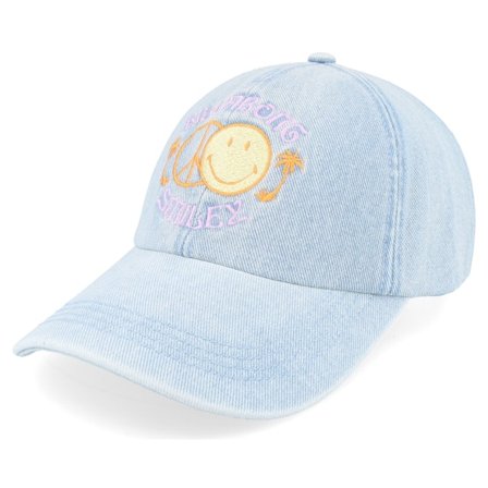 Billabong - Blau unconstructed Cap - Smiley Smiley Wash Denim Dat Cap / Unstructured @ Hatstore