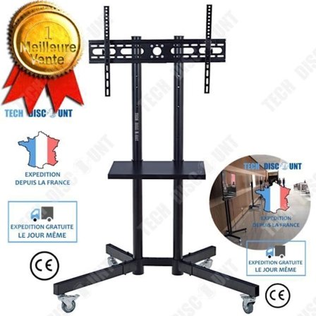 TV-möbel - TD - Rotativ - Svart - Metall - 100x26x60 cm