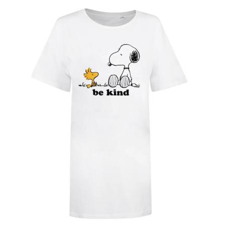 Peanuts Dam/dam Be Kind Snoopy Nightie Xl Vit/svart/gul