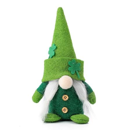St Patricks Day Gnomes Docka Kvinna Man Typ Grön doll Med Klöver Dekor Present För Barn Kvinnor Män Female
