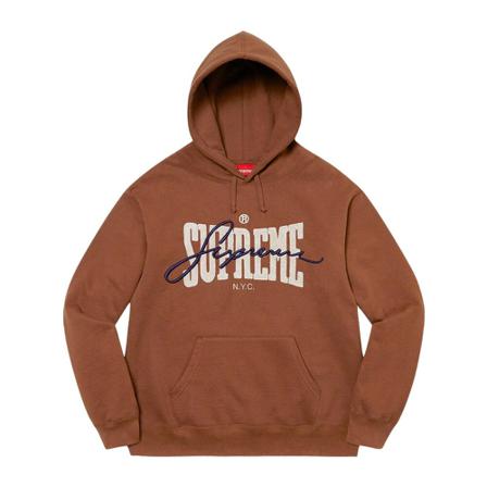 Supreme, Hoodies Bruin, Heren, Maat:XL