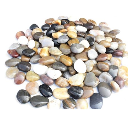 Naturliga dekorativa polerade stenar, naturlig dekorativt grus för trädgårdsstenar 2-4 cm 0,9 kg Dekorationsstenar