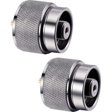 2 stk. Camping komfur adapter 1 lb propantank indgang EN417 Lindal