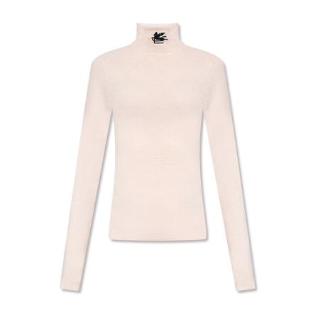 Etro, Wool turtleneck sweater Beige, Dames, Maat:XS,wol