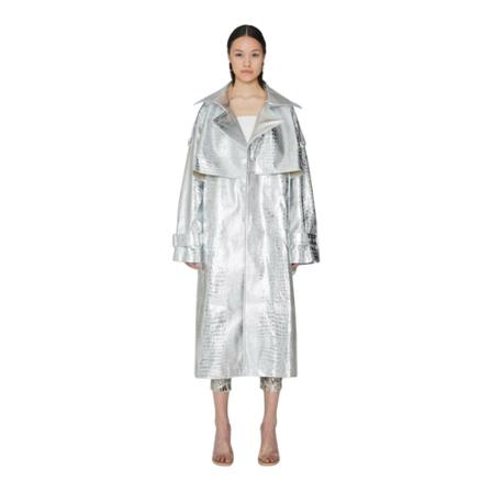 Rotate Birger Christensen - Trenchcoats - Grå - Dam - Storlek: S, Dam, Storlek: S