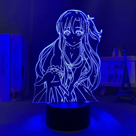 3D LED-lampa 3D nattlampa Yuuki Asuna 3D lampa Anime Yuuki A
