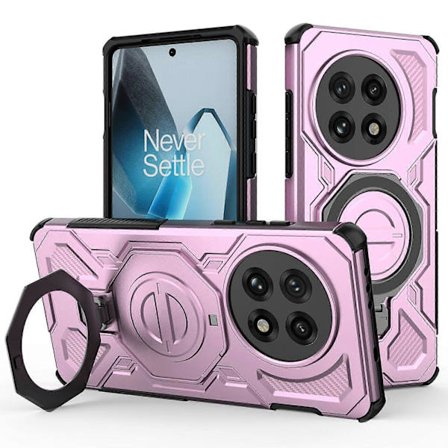 OnePlus 13 Magneettinen Kotelo Pyörivä Metallinen Jalusta PC + TPU Puhelimen Takakuori