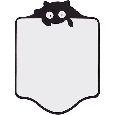 Magneettinen kalenteri jääkaappiin, muistilehtiö 40 x 30 cm, ateriasuunnitteluun ja ostoslistaan, musta kissa -kuvio, magneettitaulu