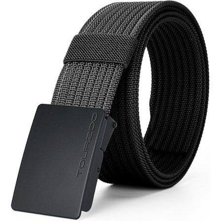 Nylon Militære Taktiske Belter for Menn 1.5" Ingen Hull Justerbart Webbing Canvas Belte for Fotturer, Hverdag og Utendørs