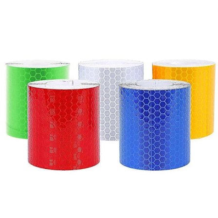 Reflekterende Tape Selvklebende 5 Farger 5 cm x 3 Meter Reflekterende Tape Vanntett Varseltape Sikkerhetsmerkingstape