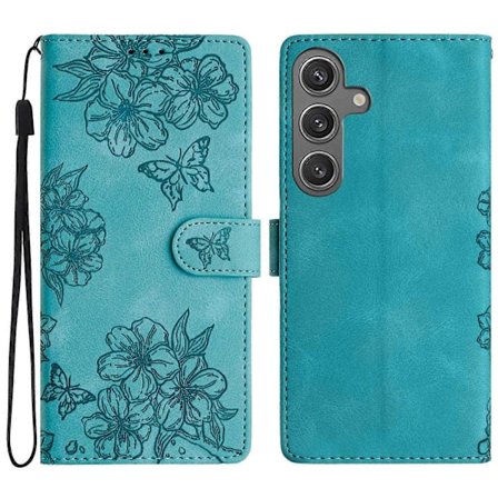 För Samsung Galaxy S24 Mobiltelefonfodral Tryckt PU Läder Plånboksställ Anti-fall Skyddsfodral - Perfet