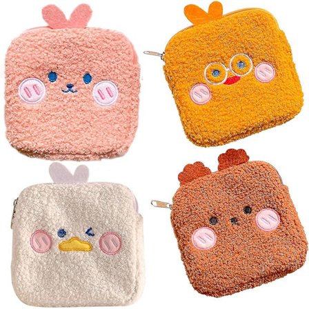 4 stk. Serviettaske Menstruationskop Pose Polyester Ammepude Holder Sanitært Serviettaske Til