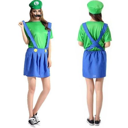 Super Mario Bros Unisex Voksen & Barn Cosplay Kostyme Fancy Dress Outfit