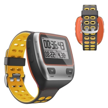 Garmin Forerunner 310XT dobbeltfarvet silikoneurrem - Grå / Gul