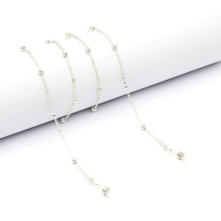 Clip Beaded Chain Glasses Neck Chain SILVER