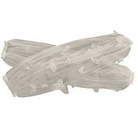 Dekorative parvise armvarmere falske manchetter sommerfugl tyl til prinsessekjole falske ærmer lange armbeskyttere Beige