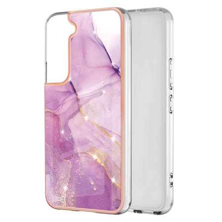 Marble Samsung Galaxy S22 Etui - Lyserød Marmor Haze