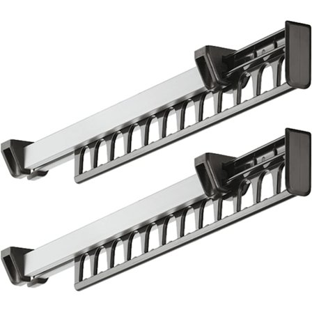 315mm Utvidbar Skuff Garderobe Klesskap Skinne Organizer Metallstativ