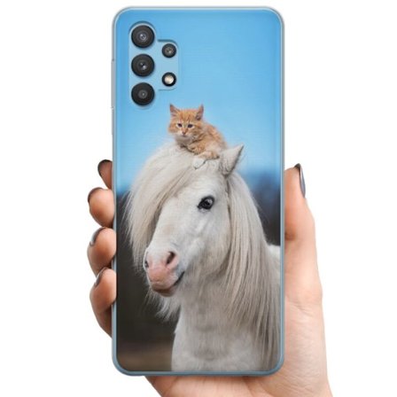 Kompatibel Mobilcover til Samsung Galaxy A32 5G Hest & Kat