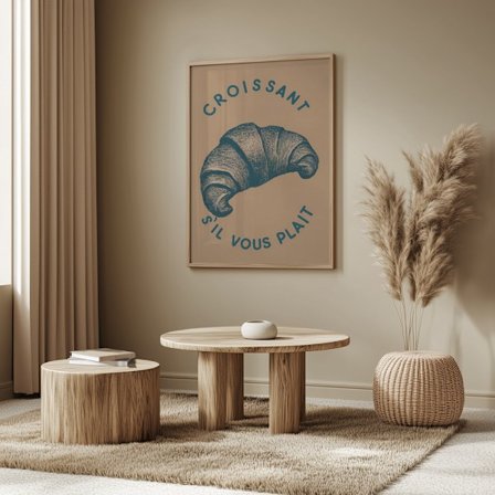 Croissant Poster 50x70 cm