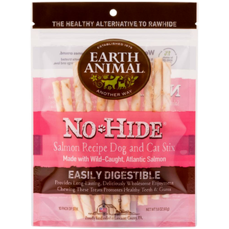 Earth Animal - No-Hide Salmon Chew Stixs 45 g 10-pk. - Hund - Hundegodbiter & tyggebein - Tyggeruller & tyggepinner - ZOO.no