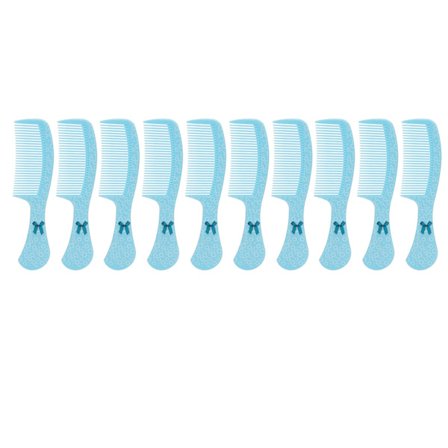 10 stk. bredtannet kamssett for hårstyling, blå