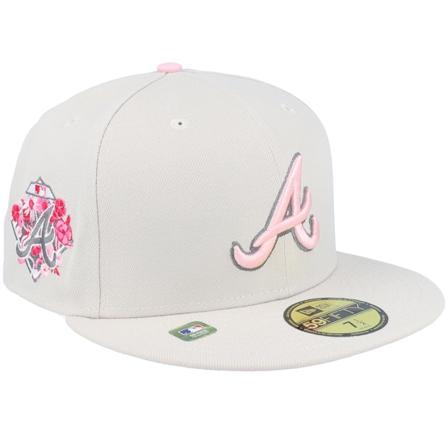 New Era - MLB Beige fitted Caps - Atlanta Braves 59FIFTY Mothers Day 23 Beige/Pink Fitted @ Hatstore