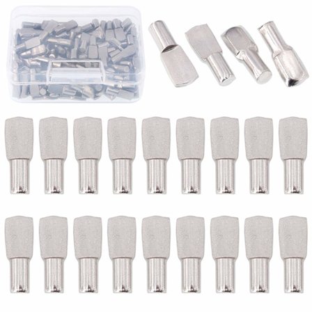 150 kpl Lusikkamuotoisia hyllynkannattimia, 5 mm, nikkelöityjä