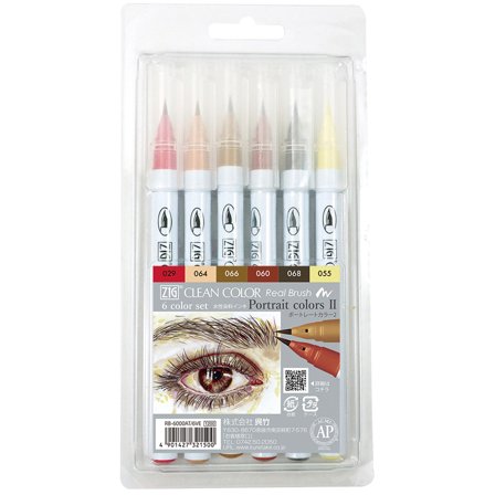 Clean Color Real Brush Set 6 pcs Portrait Colors II