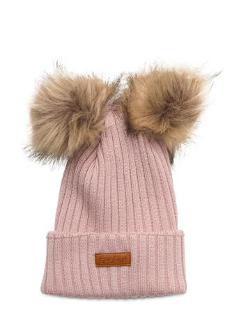 Merino Double Furry Beanie Accessories Headwear Hats Beanie Pink Gugguu