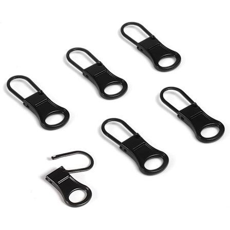 6 stk glidelås trekk erstatning, avtakbar glidelås trekk faner metall glidelås trekk snor forlenger for jakker