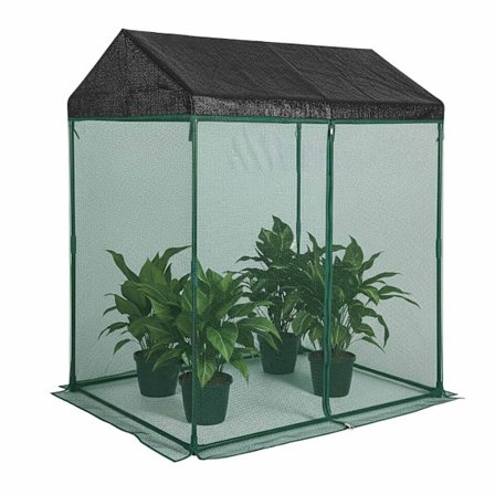 Drivhustelt med tag og dør til frøplanter