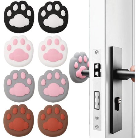 8 st Dörrstopp för vägg, Dörrknopp Väggskydd Dörrdämpare Väggbeklädnadspaneler Dörrbuffert Självhäftande Söt Kattfot Dekor