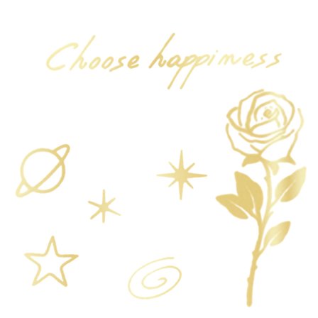 Midlertidige Tatoveringer Happiness 3-pak