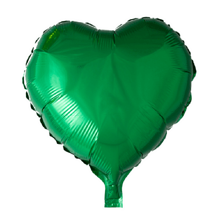 Heart-shaped green foil balloon - 46 centimeter