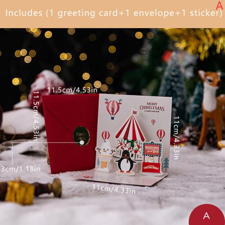 Julkort 3d Pop Up Tomtekort Gift Julhälsning C