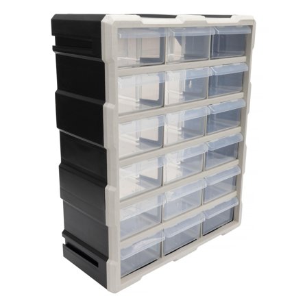 PELA 543437 Oppbevaringsskap 18 skuffer, Garasjeinnredning & oppbevaring