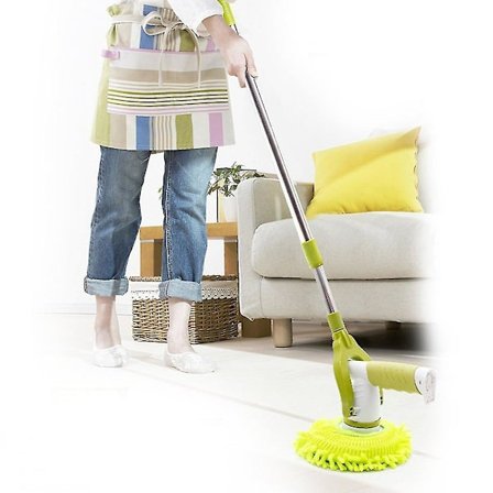 Elektrisk rengjøringsbørste 360° roterende vinduer og gulv