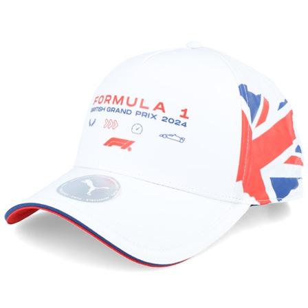 Formula One - Motor Vit adjustable Keps - F1 Logo 24 Puma Special Edition Great Britain Silvewrstone White Adjustable @ Hatstore