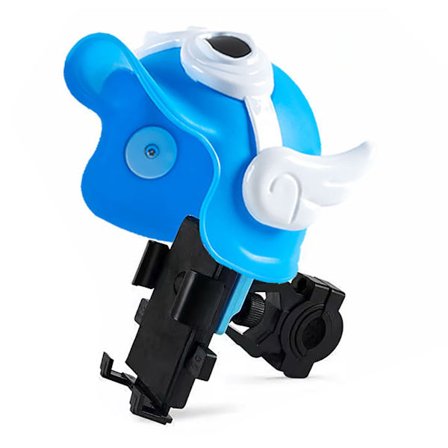 Motorsykkel Telefonholder Søt Hjelm Utseende Støtsikker Justerbar Vinkel Telefonfeste Navigasjonsbrakett for Elektrisk Sykkel Blått Styre Stil Liten 