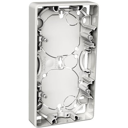 Schneider Electric Exxact WDE002352 Forhøyningsboks utenpåliggende, 21 mm dybde 2 rom, Installasjonsmaterial