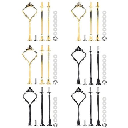 6 Sett Lagdelt Skuff Hardware For Kake Stativ Mold Crown 3 Lag Kake Stativ Beslag Hardware Holder For