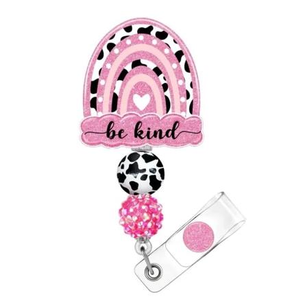 Badge Reel Badge Holder Easy Pull Spænde Teleskopisk Roterende Nøglering
