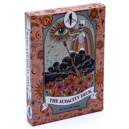 The Audacity Deck, The Pine Torch -yritykseltä, ainutlaatuiset tarot-kortit itsensä löytämiseen ja intuition kehittämiseen. Tutki sisäistä vahvuuttasi