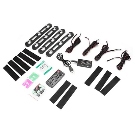 4 stk. Stjerneeffekt Bil Interiør Dekorativt Lys Sæde Bund LED Lys Strip Kit