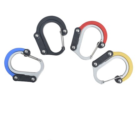 4-pack karbinhake och krok för camping, ryggsäck och garage