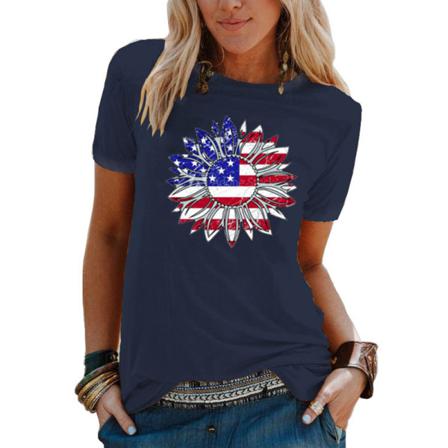 Kvinnor Independence Day T-shirt Kortärmad T-shirt
