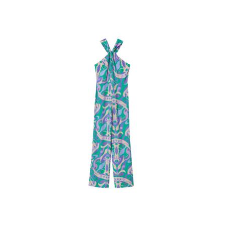 Mango Fluid printed jumpsuit Lilla, Dame Buksedragter