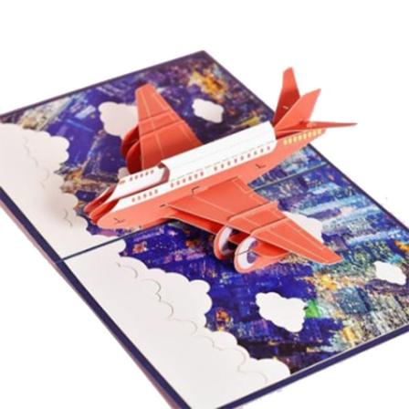 Fly håndlaget 3D-kort gratulasjonskort takkekort